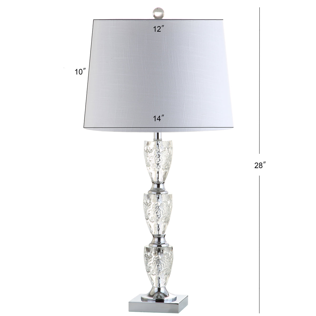 Malik 28" Crystal LED Table Lamp