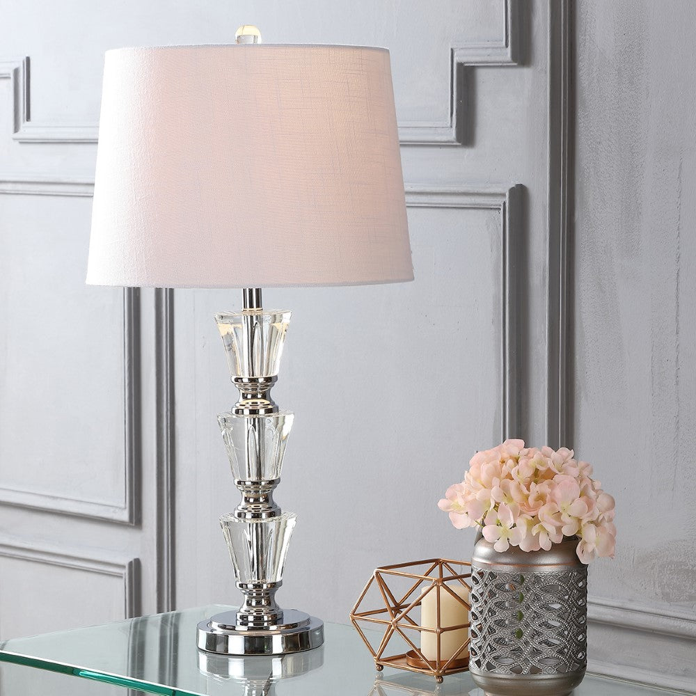 Carmelo 27" Crystal LED Table Lamp, Set of 2