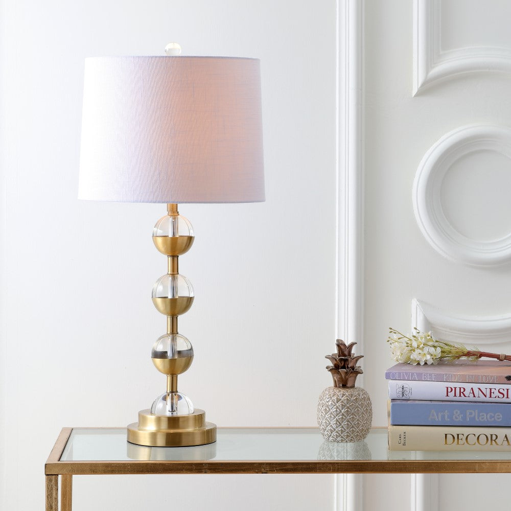 Zoe 27.5" Crystal LED Table Lamp, Set of 2