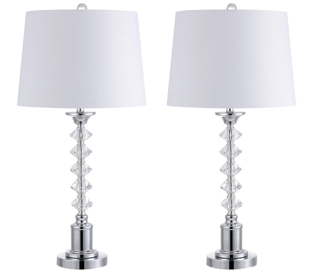 Sonny 28" Crystal LED Table Lamp, Set of 2