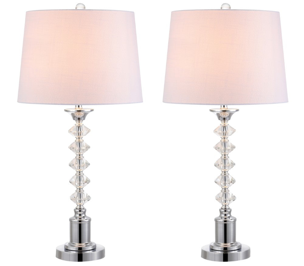 Sonny 28" Crystal LED Table Lamp, Set of 2