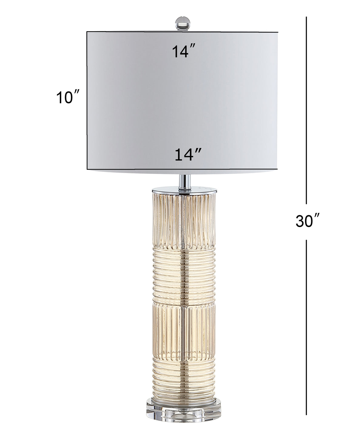 Carnaby 30" Glass/Crystal LED Table Lamp