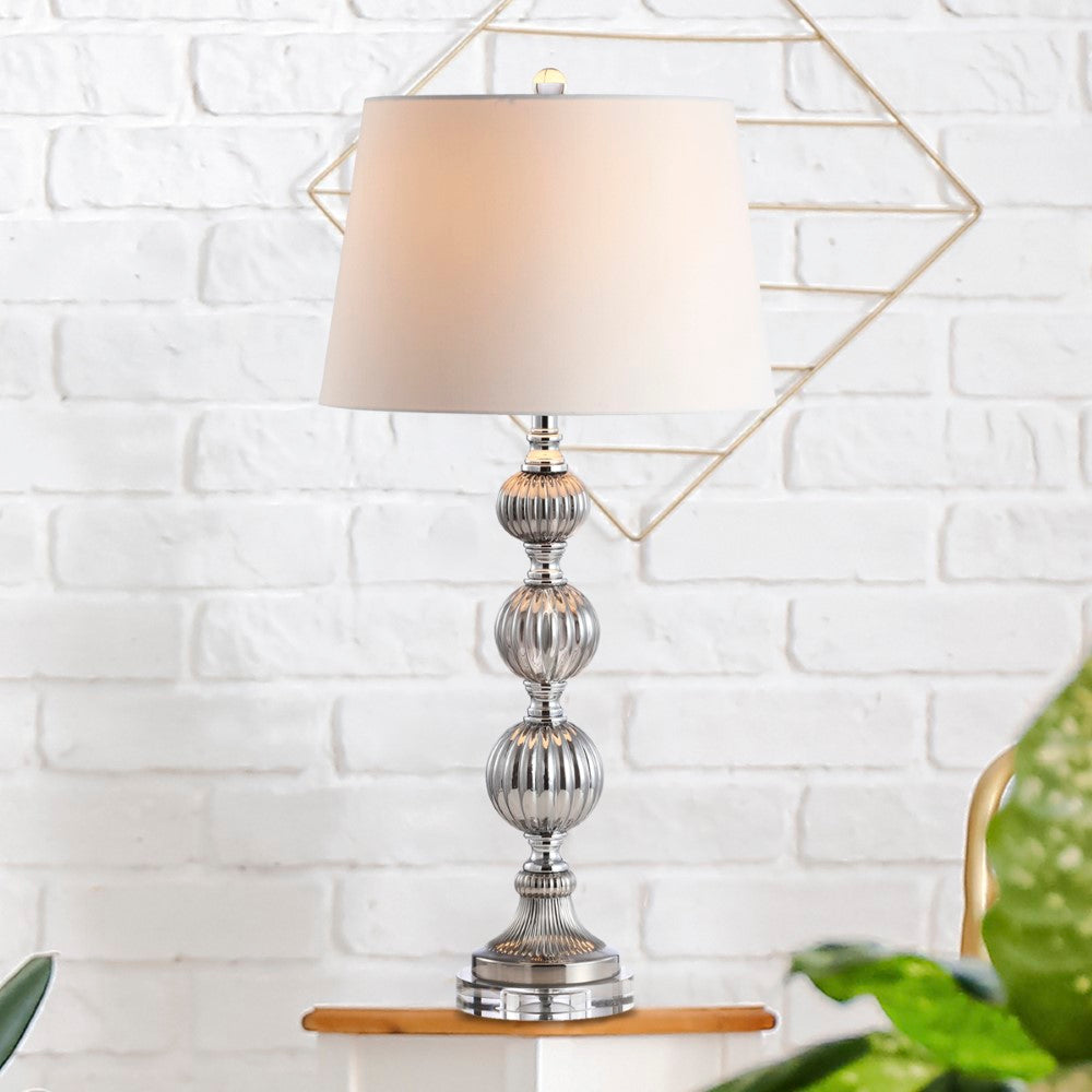 Belfast 31" Triple Sphere Glass/Crystal LED Table Lamp
