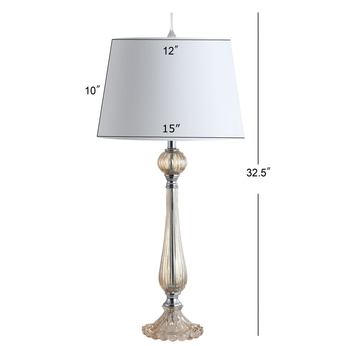 Shankill 32.5" Glass LED Table Lamp, Set of 2