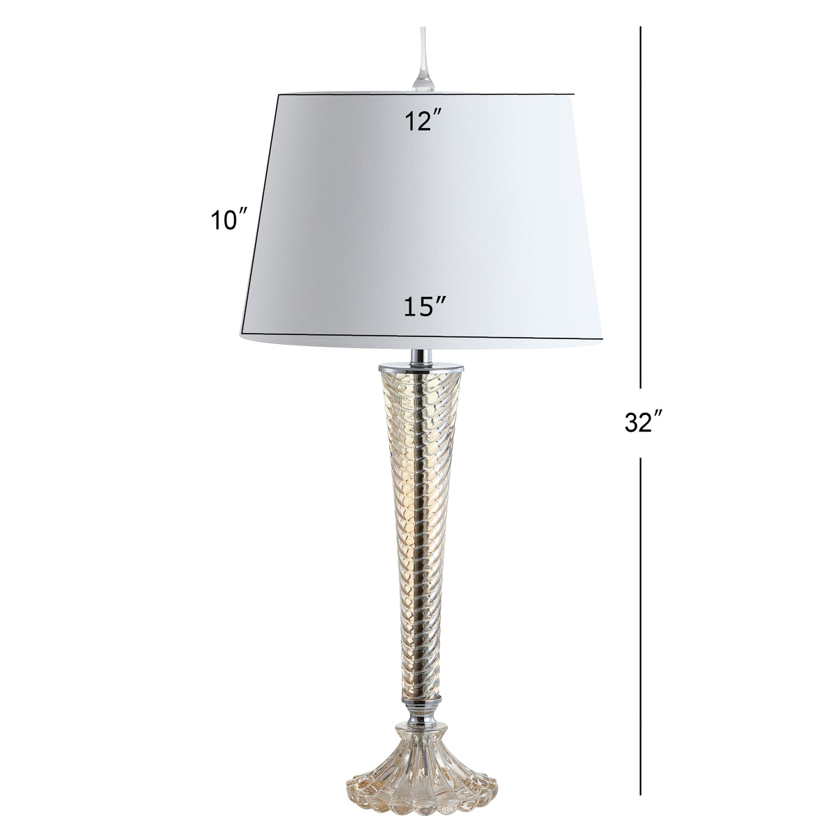 Bourbon 32" Glass LED Table Lamp, Set of 2