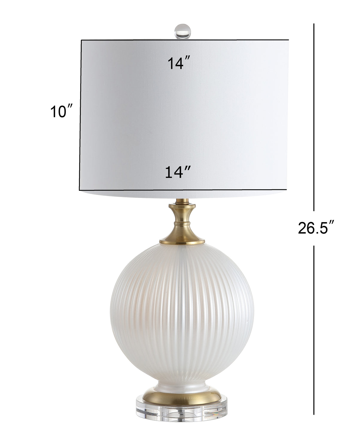 Lapu 26.5" Glass/Crystal LED Table Lamp