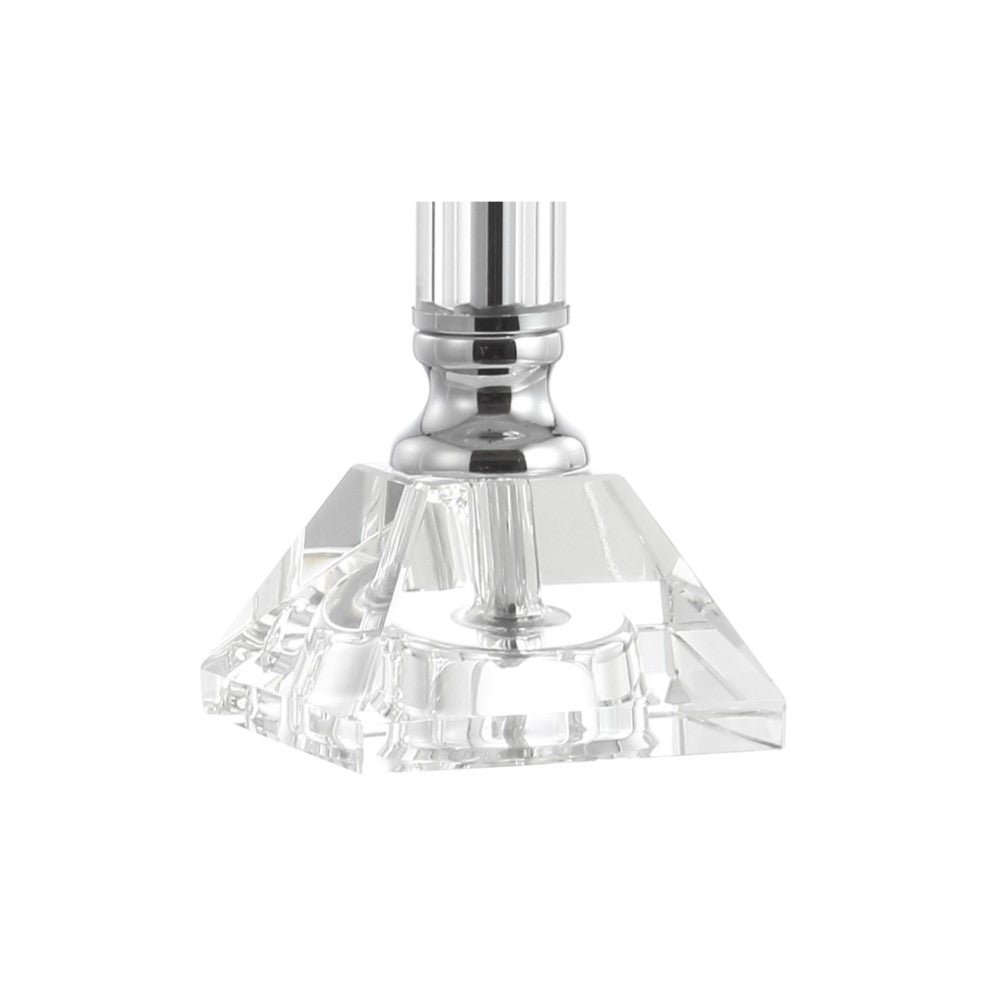 Okarito 19.5" Crystal Column/Metal LED Table Lamp Set 2