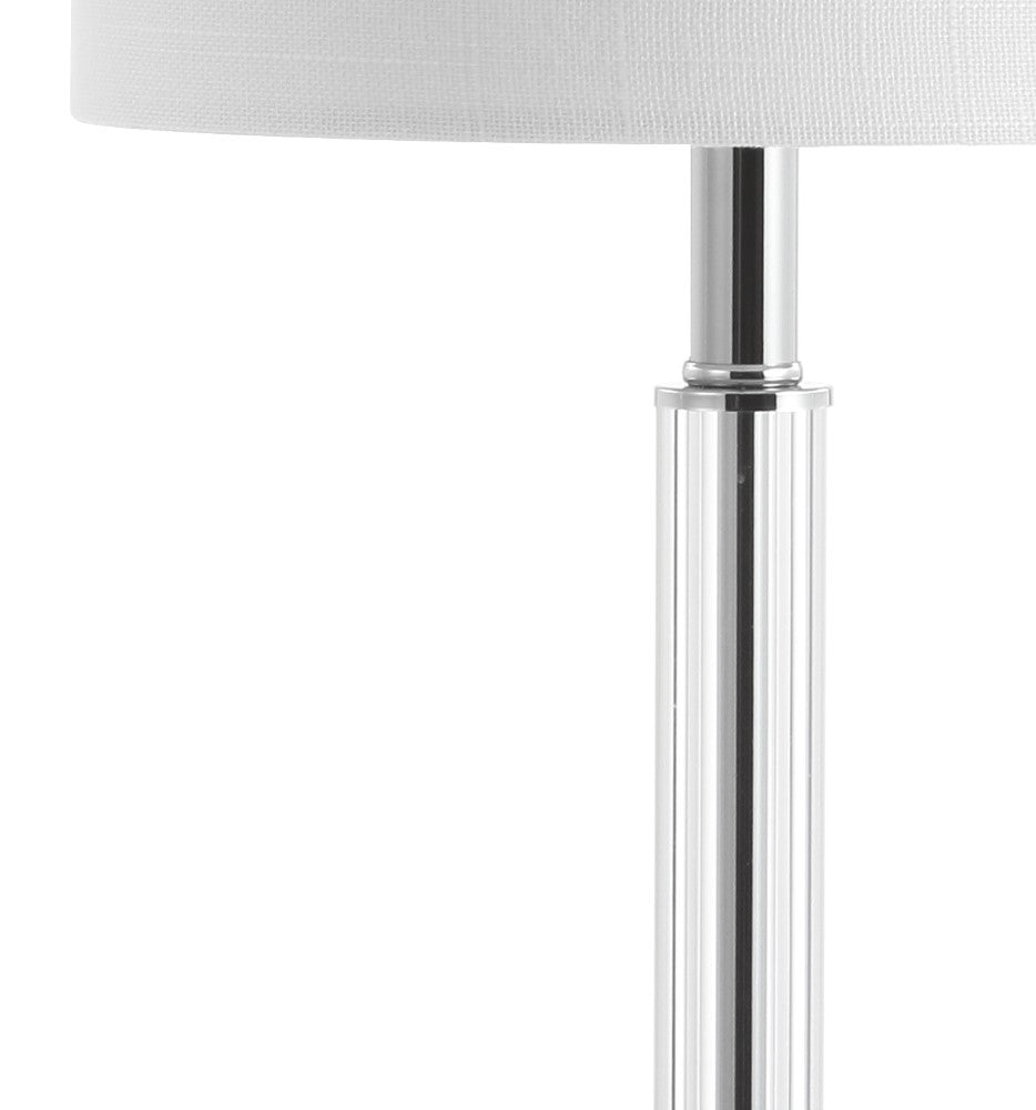 Okarito 19.5" Crystal Column/Metal LED Table Lamp Set 2