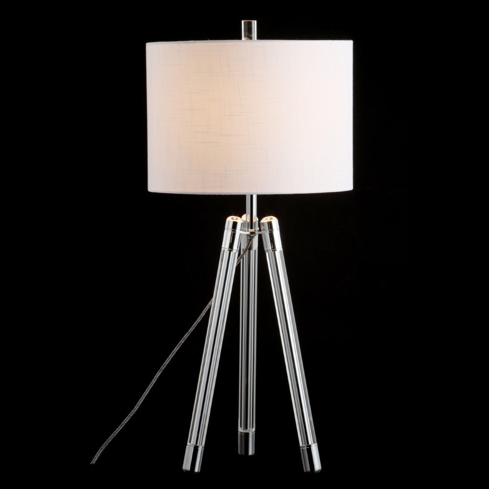 Atlas 30.5" Surveyor's Tripod Crystal/Metal LED Table Lamp