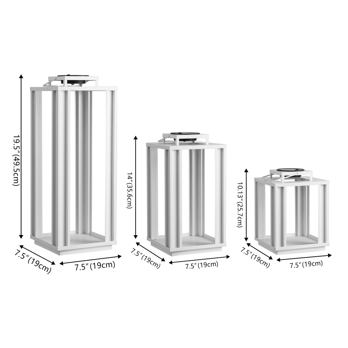 Latch Modern Industrial Integrated Indoor/Outdoor LED Solar Powered Lanterns