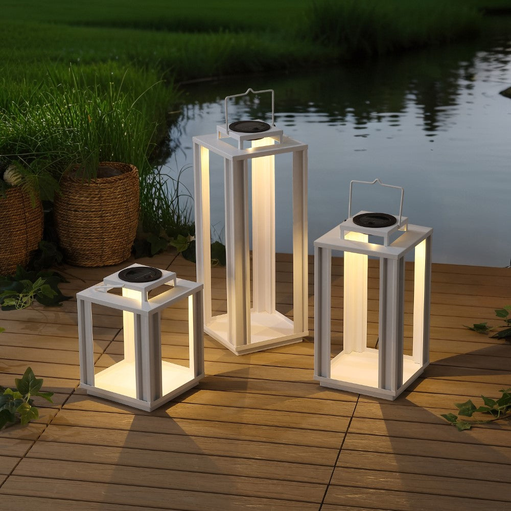 Latch Modern Industrial Integrated Indoor/Outdoor LED Solar Powered Lanterns