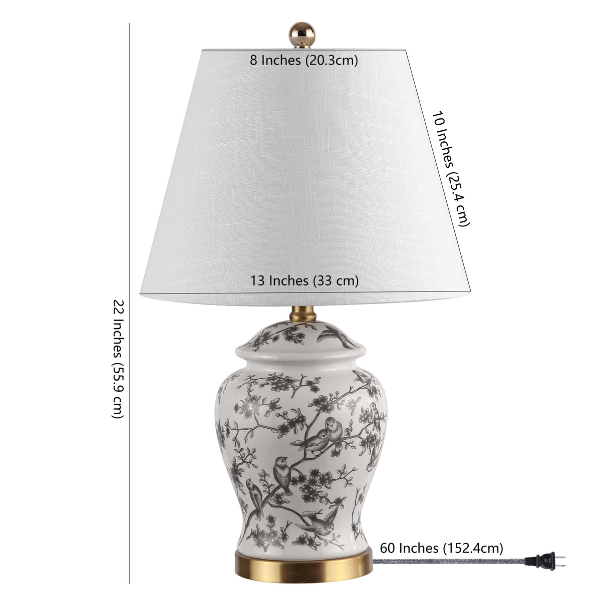 Danny 22" Chinoiserie LED Table Lamp