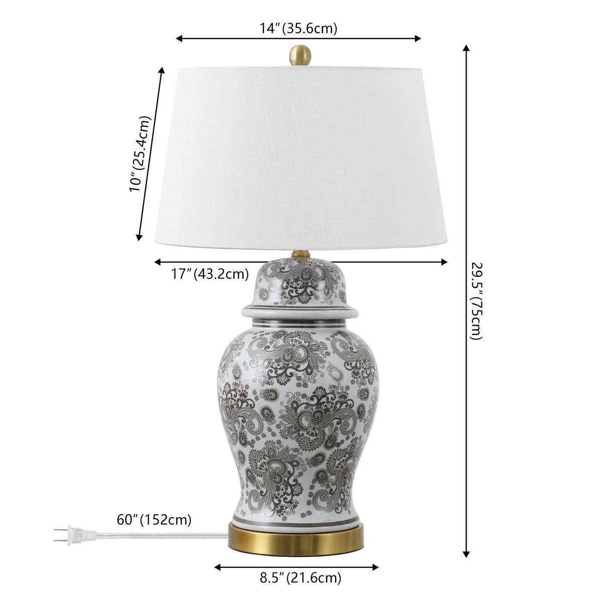 Fabian 29.5" Ceramic LED Table Lamp