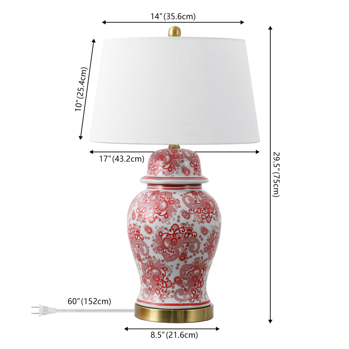 Fabian 29.5" Ceramic LED Table Lamp
