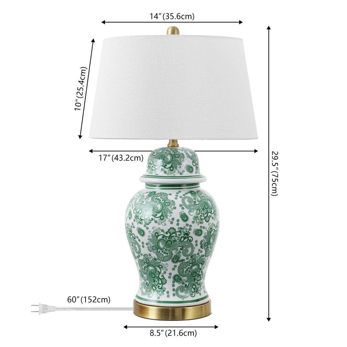 Fabian 29.5" Ceramic LED Table Lamp