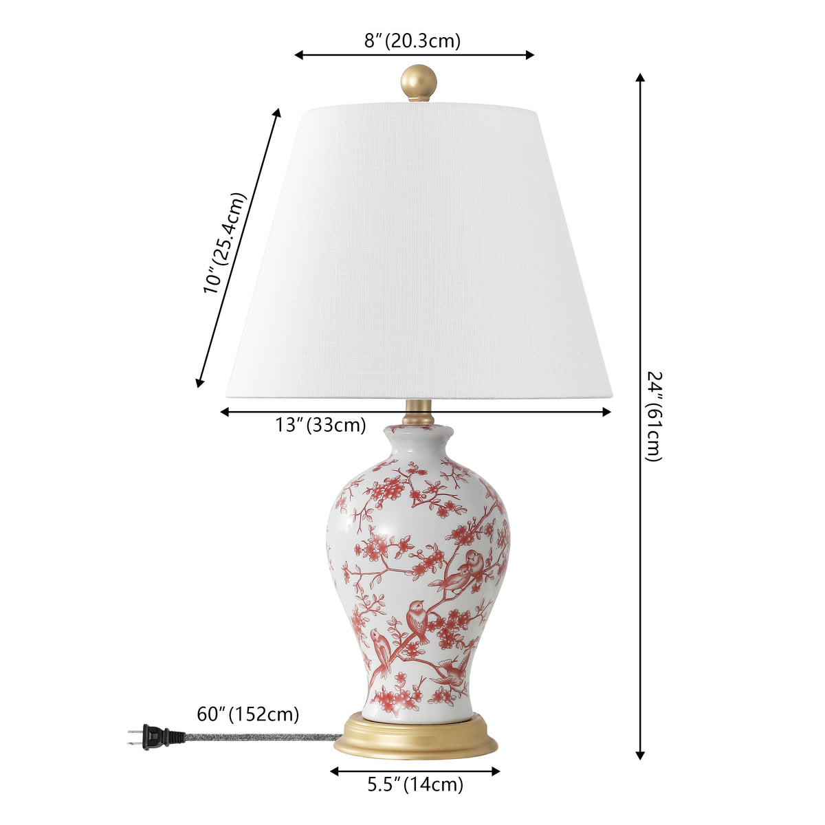 Mina 24" Floral LED Table Lamp