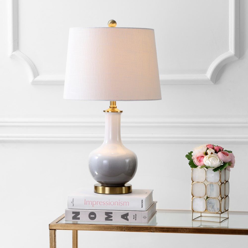 Joe 25" Ceramic/Brass LED Table Lamp