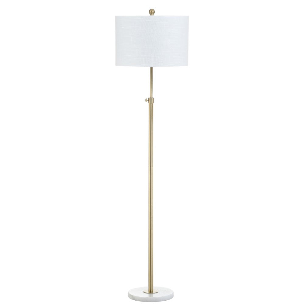 Musa 65" Adjustable Metal/Marble LED Floor Lamp