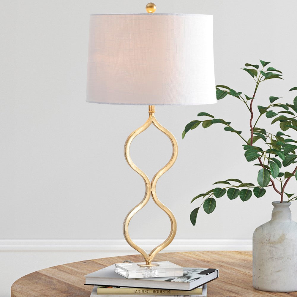 Larry 31.5" Metal/Crystal LED Table Lamp