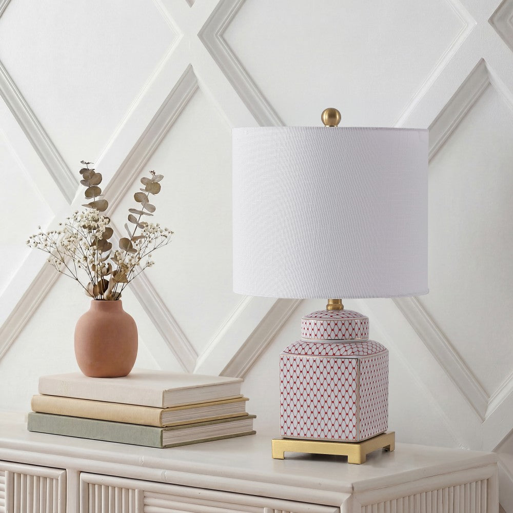Davion 21.5" Ceramic/Metal Ginger Jar LED Table Lamp