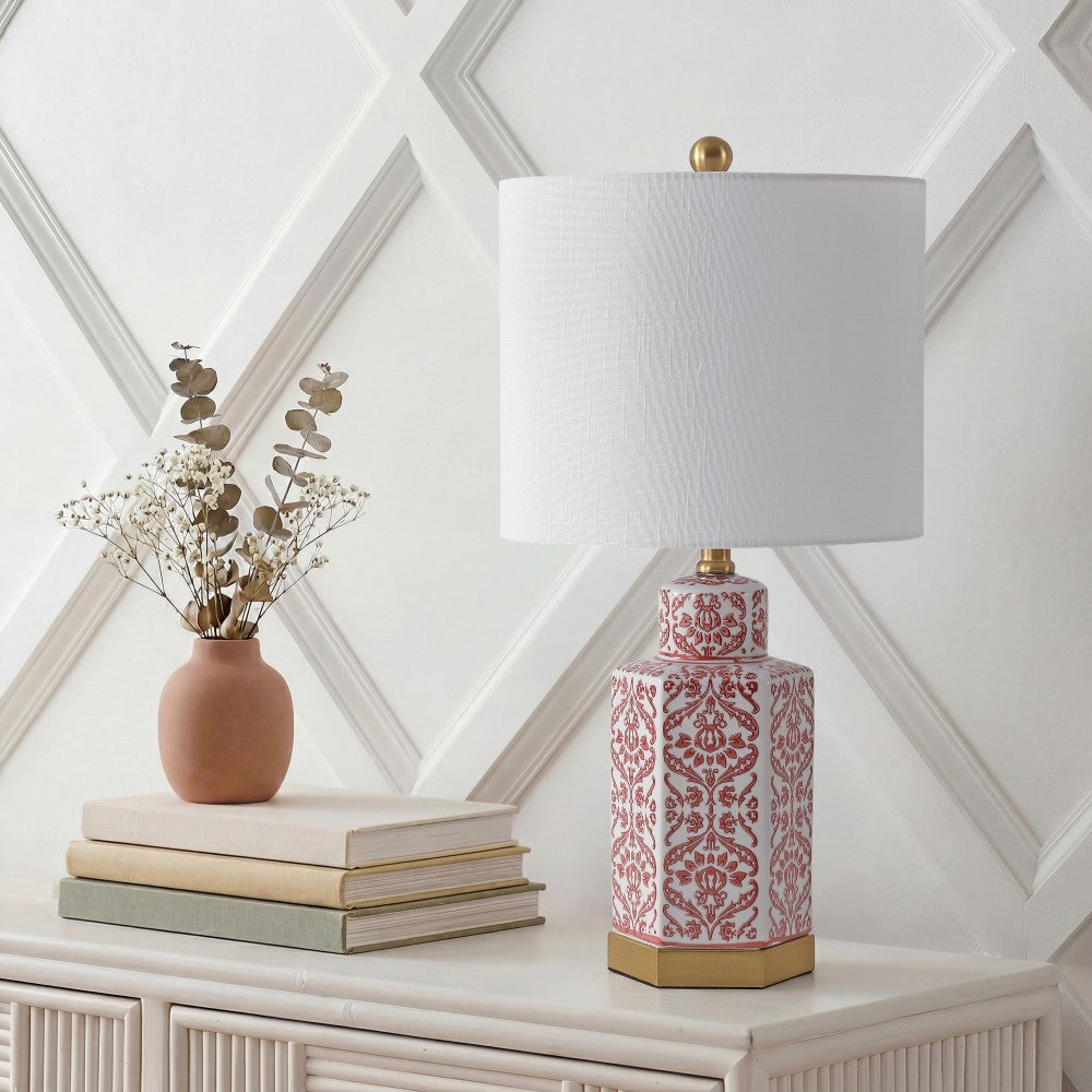 Sandra 23.5" Ginger Jar Ceramic/Metal LED Table Lamp
