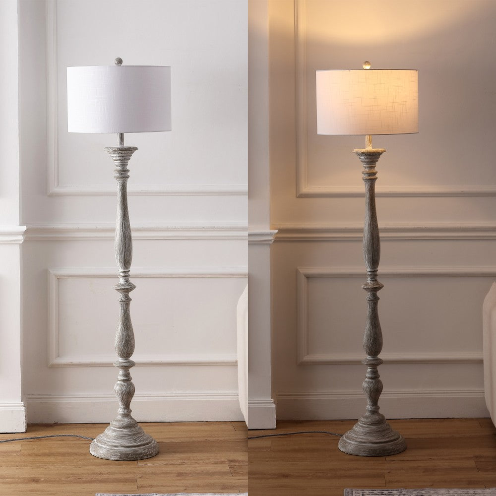 Kassandra 61.5" Resin Spindle LED Floor Lamp