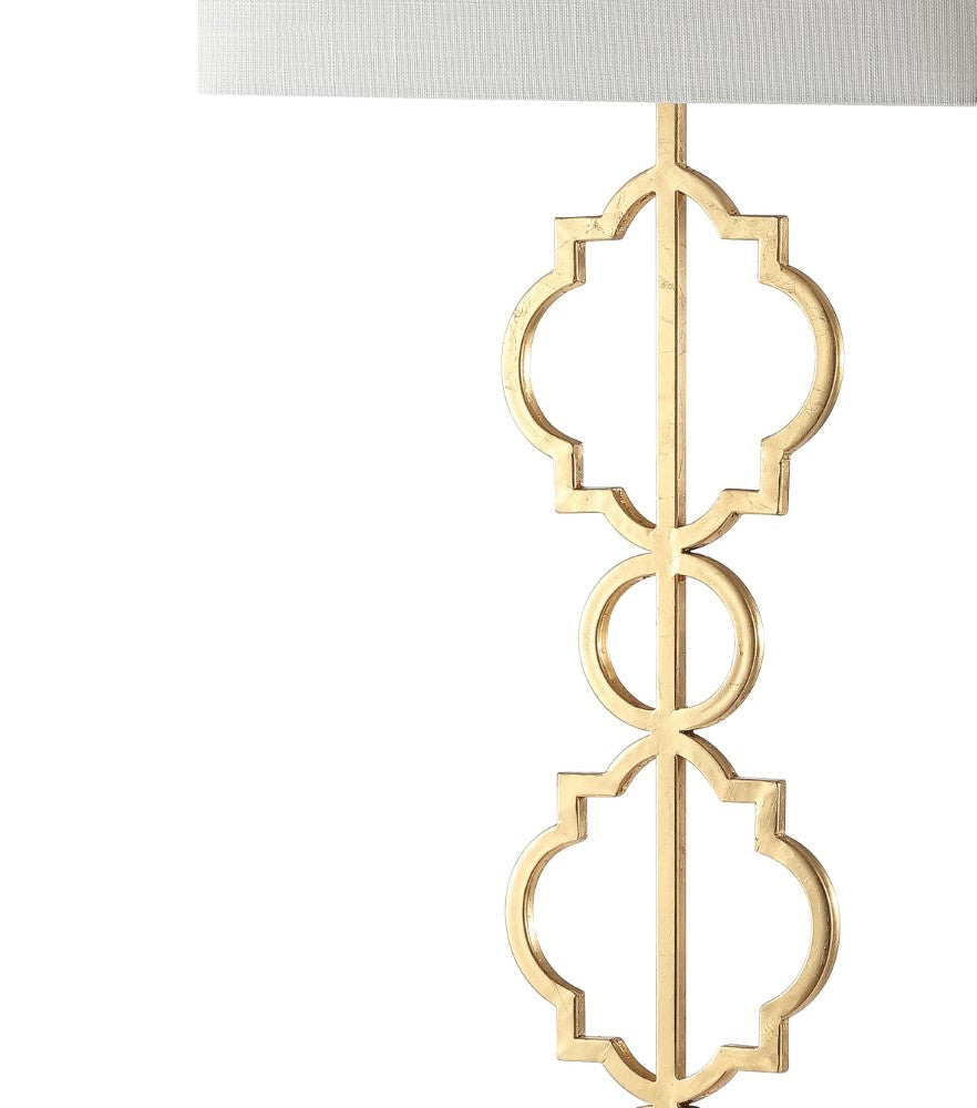 Burgess 64.5" Iron Ogee Trellis Modern LED Floor Lamp