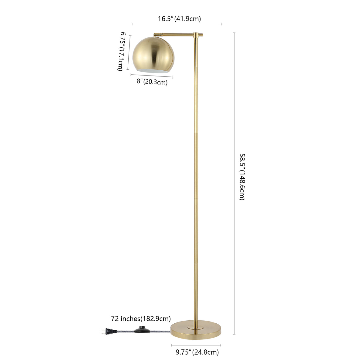 Sparks 58.5" Modern Contemporary Iron LED Floor Lamp