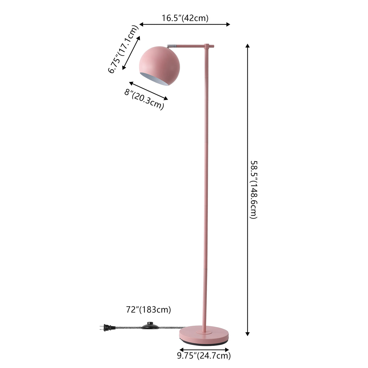 Sparks 58.5" Modern Contemporary Iron LED Floor Lamp