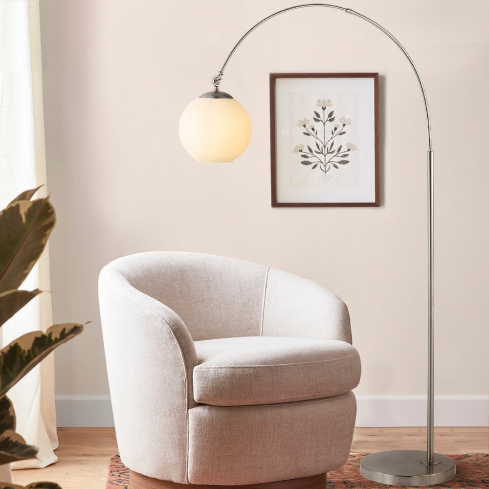 Basque Arc 71" Coastal Vintage Iron LED Floor Lamp