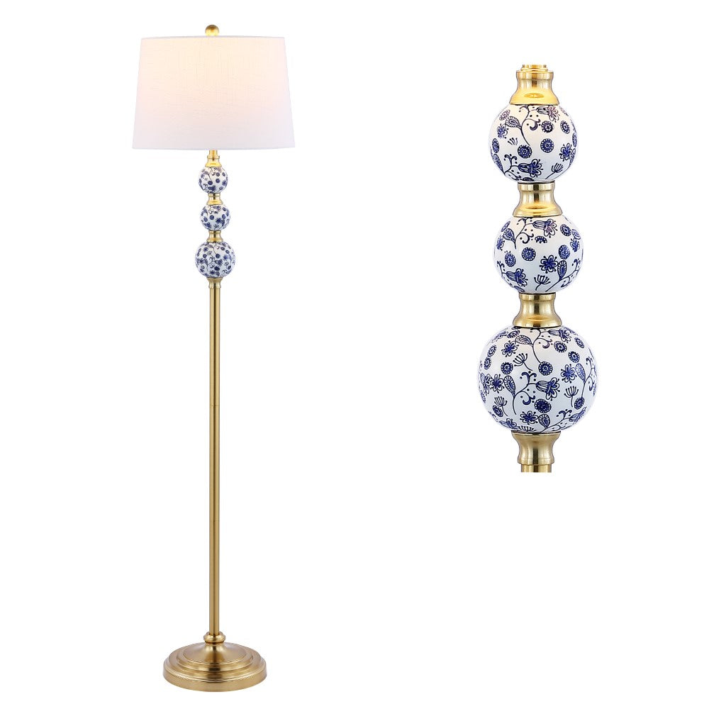 Jaxon 62.5" Classic Midcentury Iron LED Floor Lamp