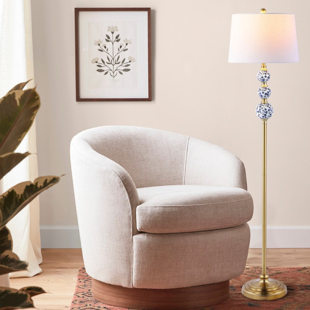 Jaxon 62.5" Classic Midcentury Iron LED Floor Lamp