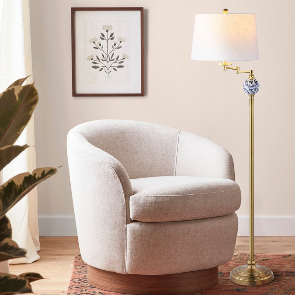 Bradley 61.5" Classic Midcentury Iron LED Floor Lamp
