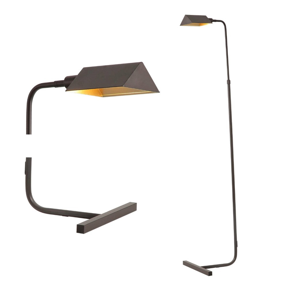 Catty 66" MidCentury Industrial Metal Adjustable Pharmacy LED Floor Lamp
