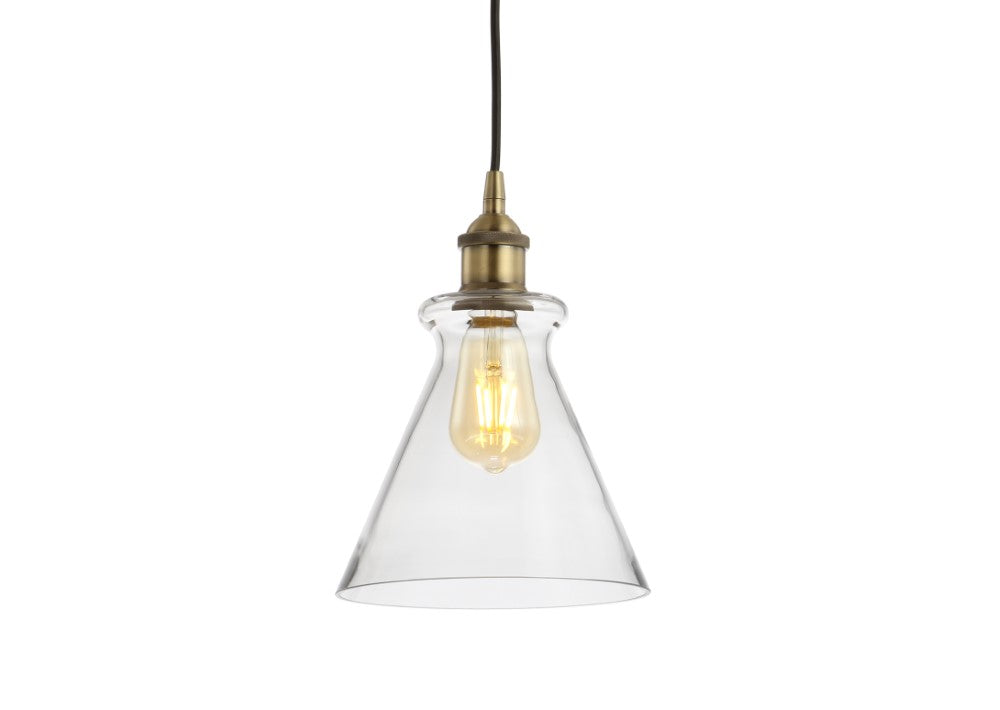 Alstroemeria 7.5" Adjustable Drop Metal/Glass LED Pendant