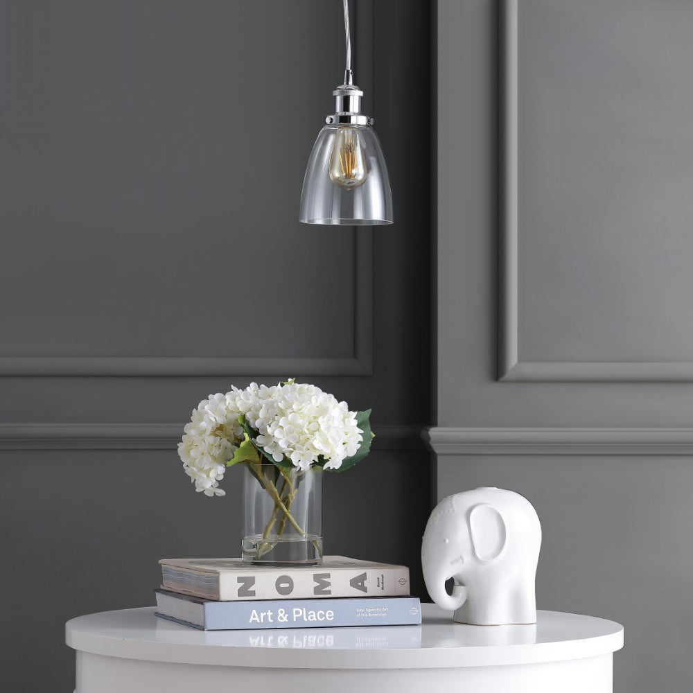 Clematis 5.5" Adjustable Metal/Glass LED Pendant