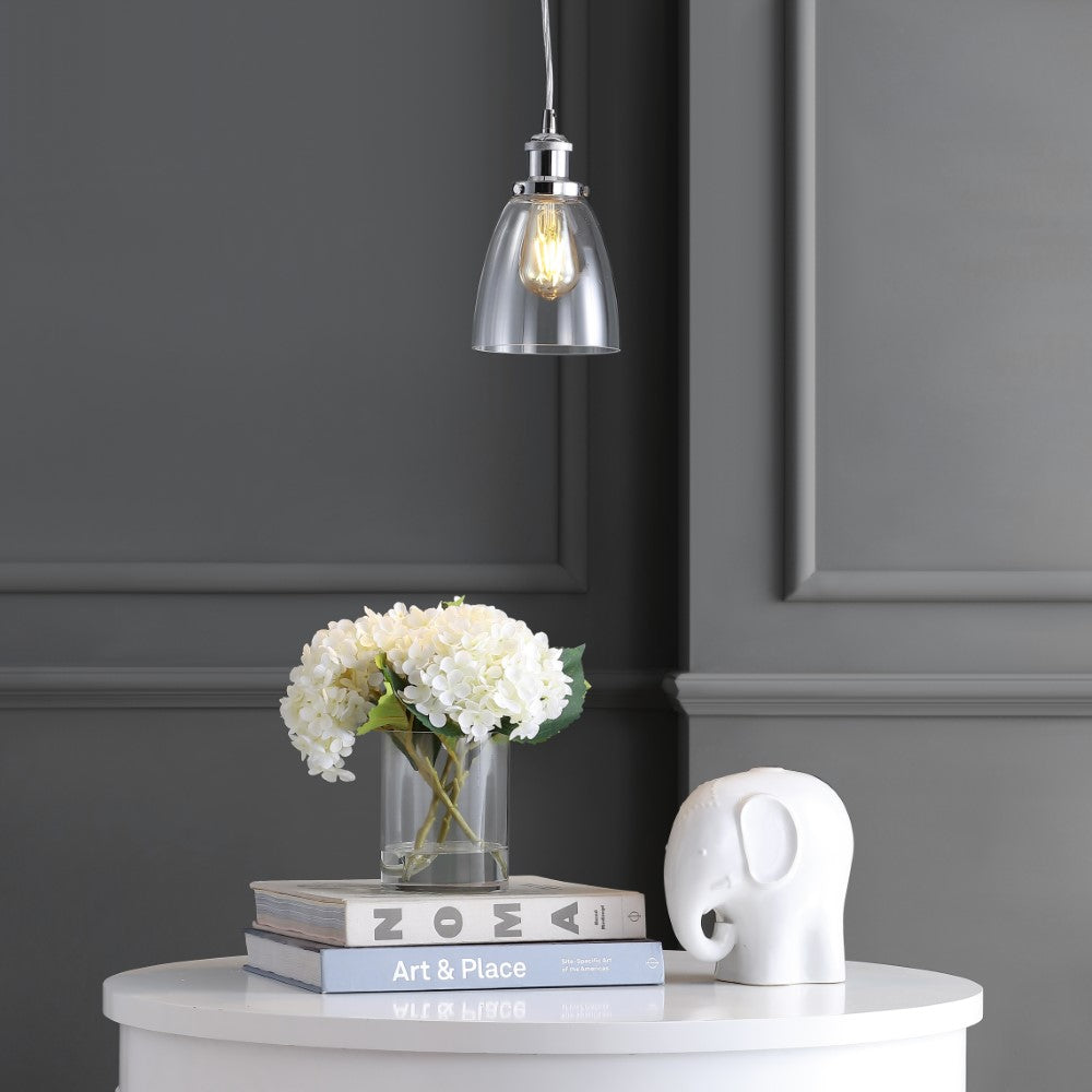Clematis 5.5" Adjustable Metal/Glass LED Pendant