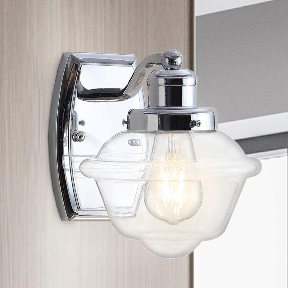 Beck Iron/Glass schoolhouse LED Vanity Light