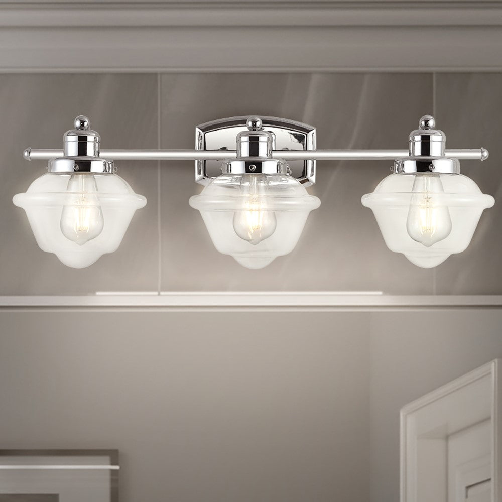 Beck Iron/Glass schoolhouse LED Vanity Light