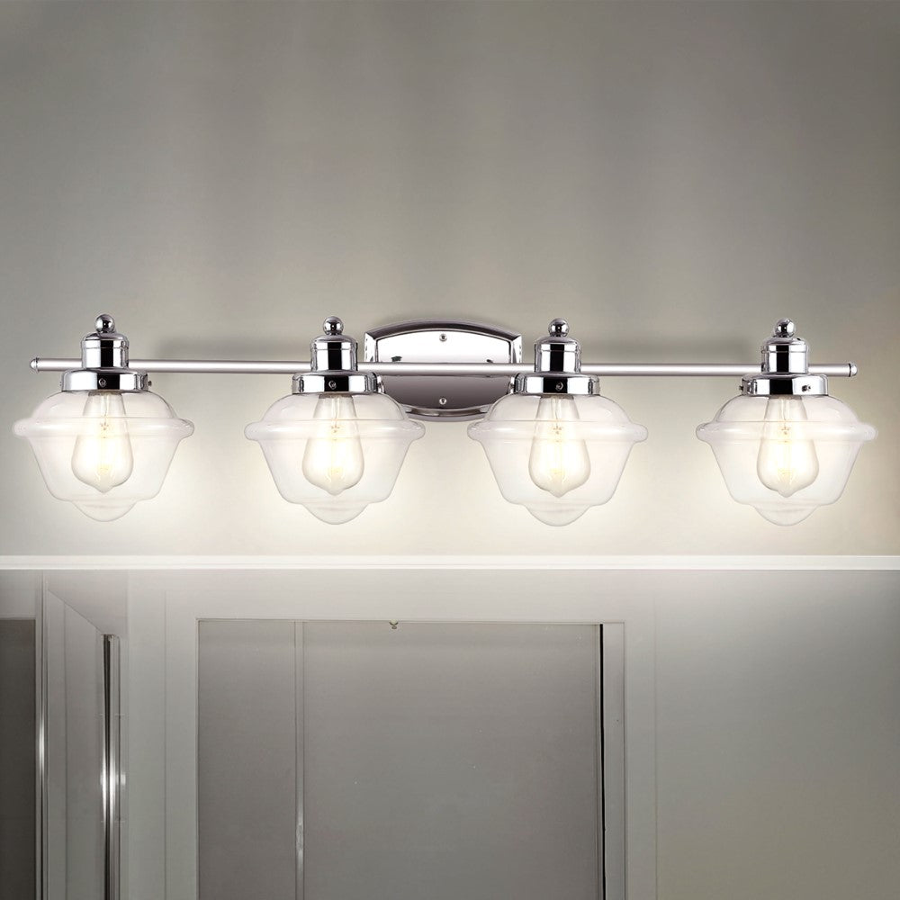 Beck Iron/Glass schoolhouse LED Vanity Light