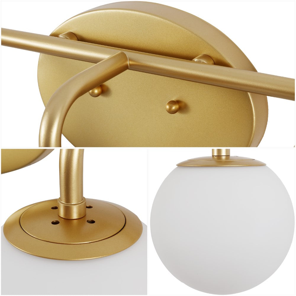 Vistora Parisian Globe 31" 4-Light Metal/Frosted Glass Modern Contemporary LED Vanity Light