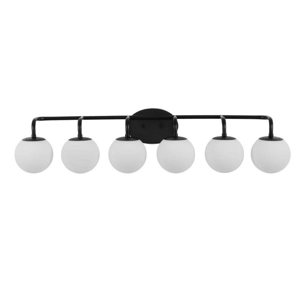 Vistora Parisian Globe 31" 4-Light Metal/Frosted Glass Modern Contemporary LED Vanity Light