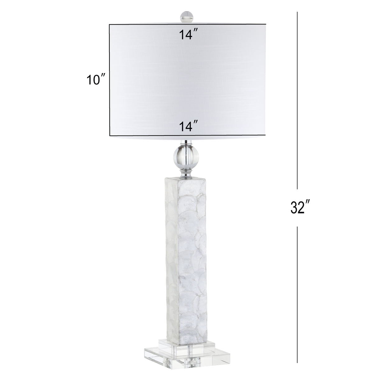 Emma 32" LED Seashell Table Lamp, Set of 2