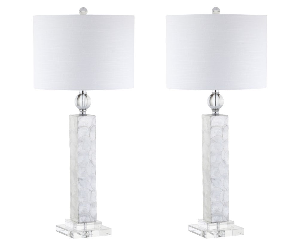 Emma 32" LED Seashell Table Lamp, Set of 2