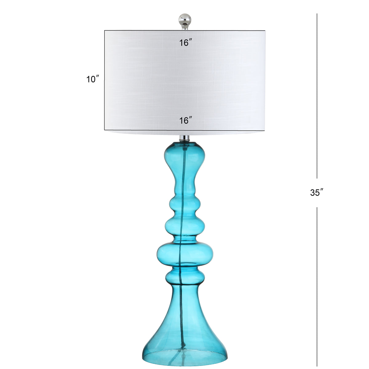Jillian 35" Curved Glass LED Table Lamp