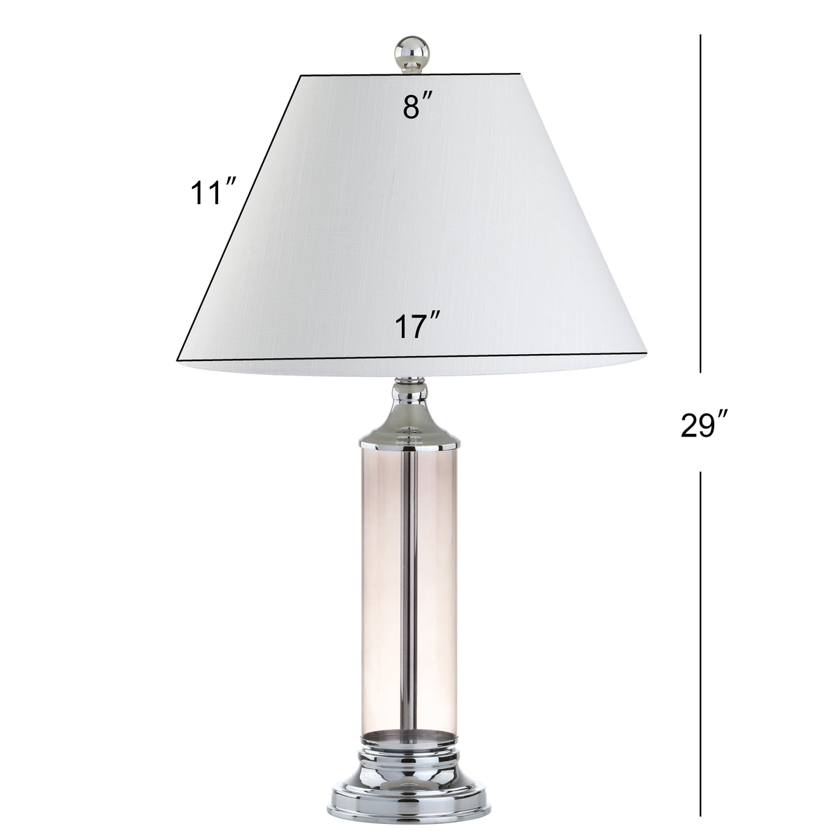 Oscar 29" Glass LED Table Lamp, Set of 2