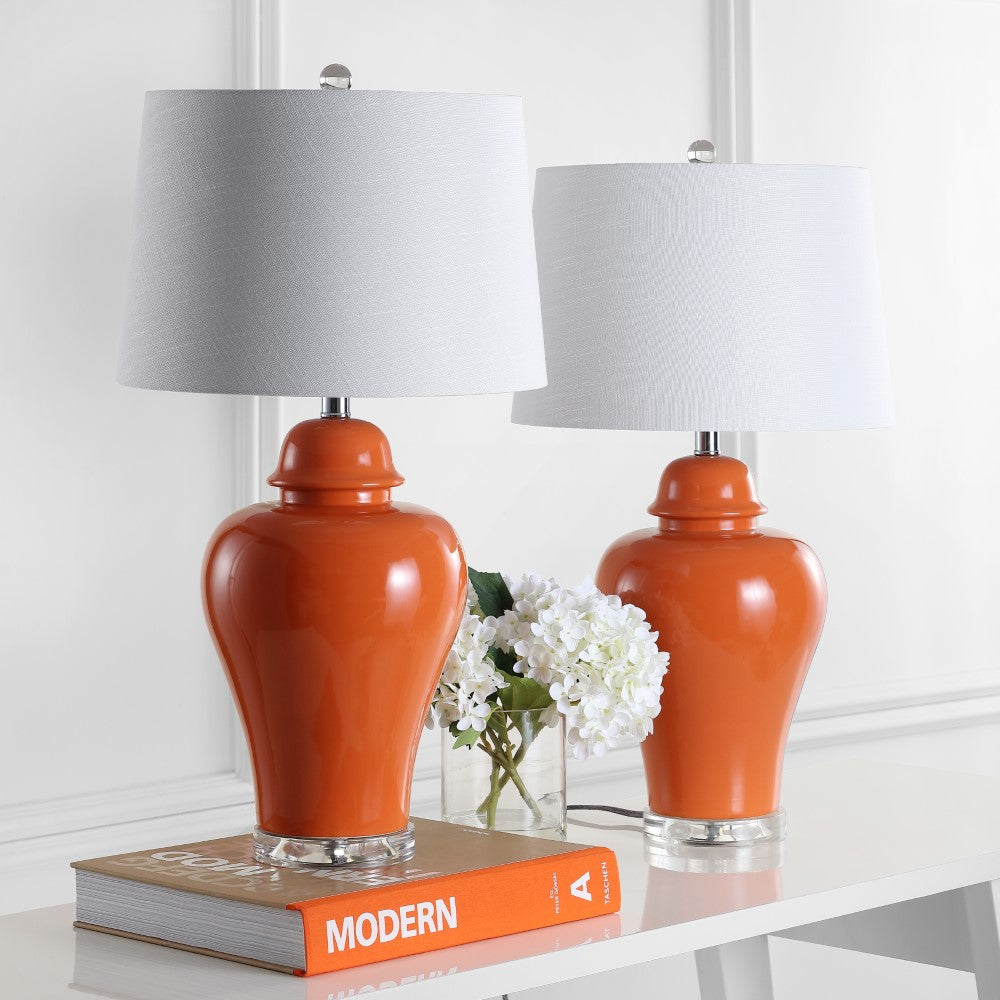 Norway 27" Ceramic Urn LED Table Lamp, Set of 2