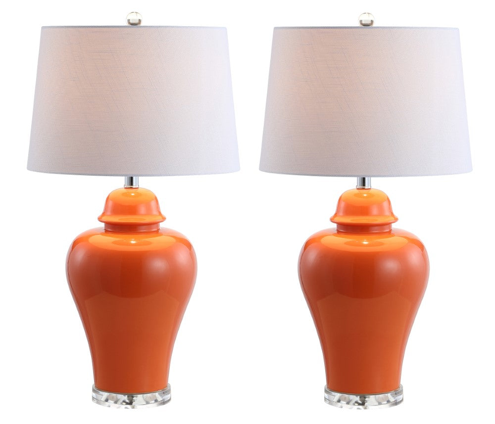 Norway 27" Ceramic Urn LED Table Lamp, Set of 2