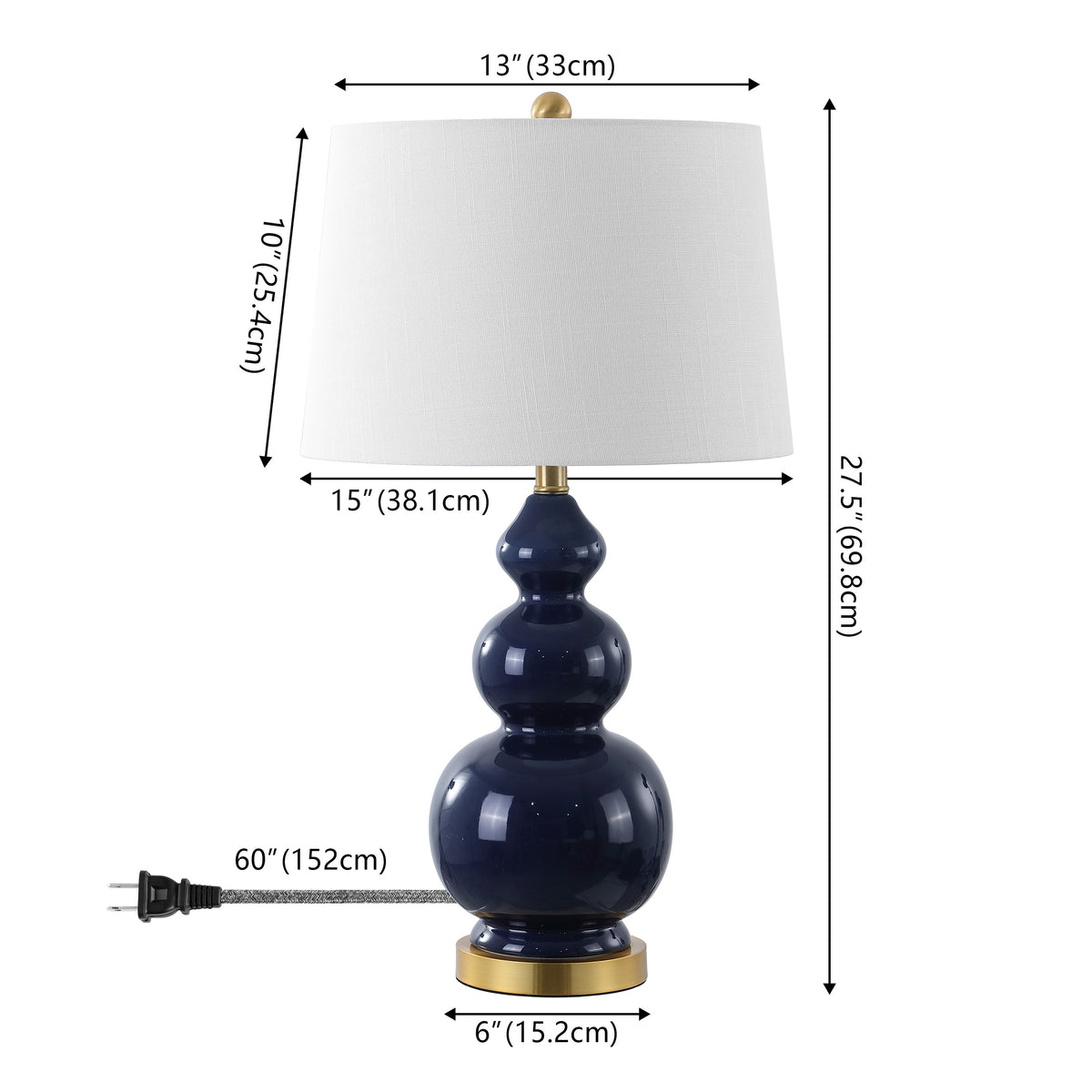 Victoria 27.5" Ceramic LED Table Lamp