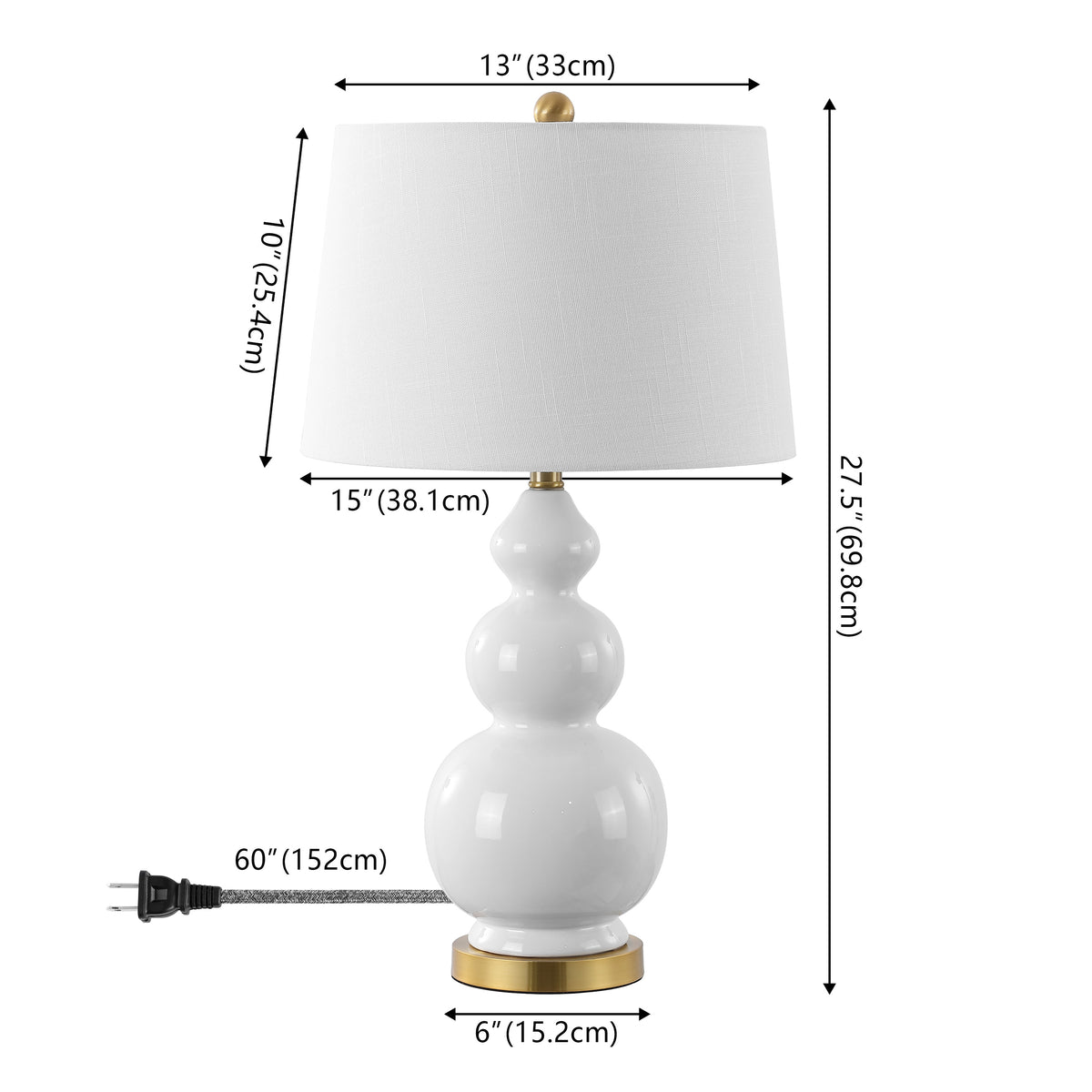 Victoria 27.5" Ceramic LED Table Lamp